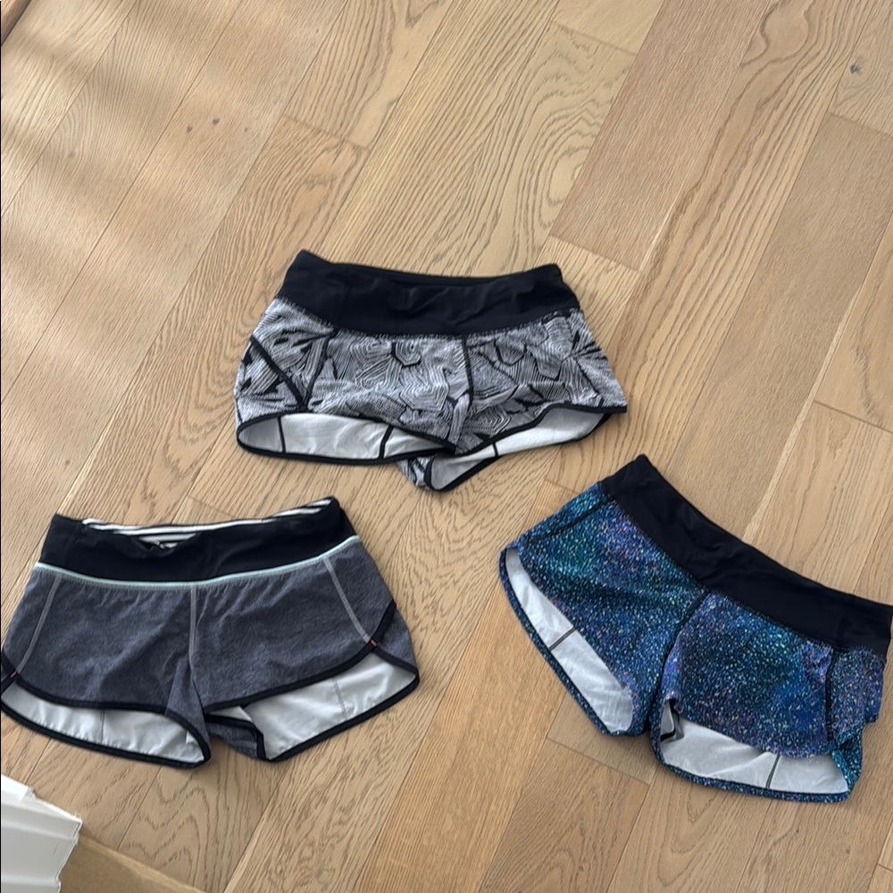 Lululemon Athletica Black and Gray Athletic Shorts
